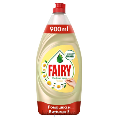 Средство для мытья посуды FAIRY Нежные руки Ромашка и витамин Е 900мл