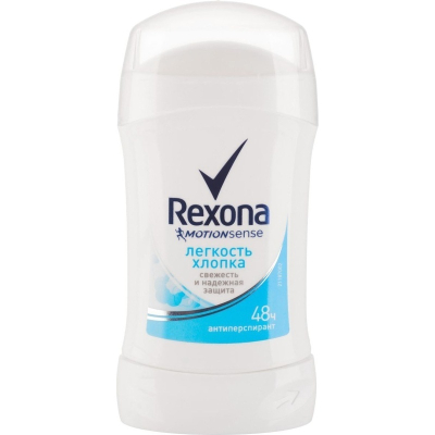 Дезодорант твердый Rexona женский Чистая защита/Без запаха 40гр 