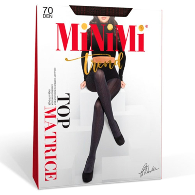 Колготки MiNiMi TOP MATRICE 70 Bordo 2 микрофибра с рисунком