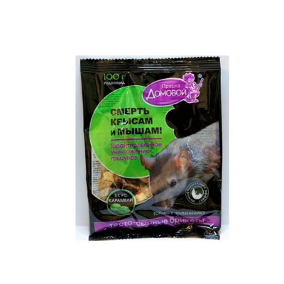 Приманка ДОМОВОЙ Прошка брикет Со вкусом карамели пакет 100гр 