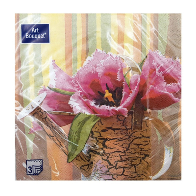 Салфетки  Bouquet Art Коллаж из тюльпанов 33х33см 3-хслойные 20 листов