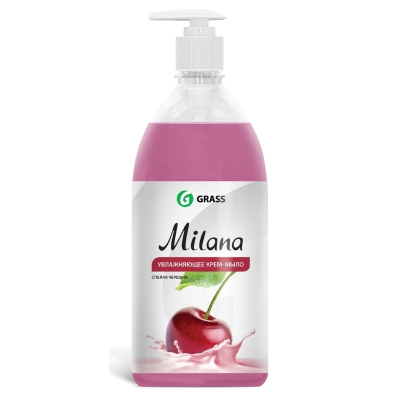 Мыло жидкое Milana Спелая черешня с дозатором 1л 