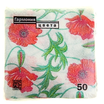 Салфетки Гармония цвета Микс 50 листов
