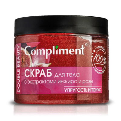 Скраб для тела Compliment с экстрактами инжира и розы Упругость и тонус 400мл