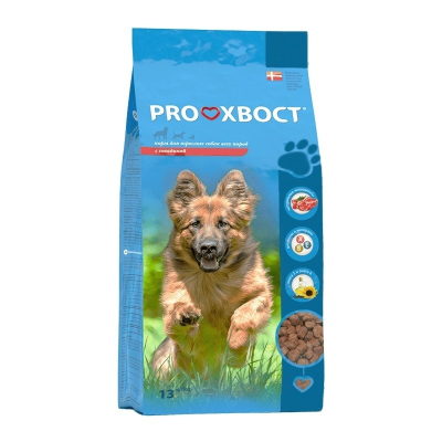 Корм для собак PRO ХВОСТ СУХОЙ говядина 13кг