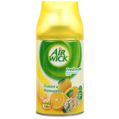 Освежитель воздуха AIR WICK сменный блок Лимон и женьшень 250мл 