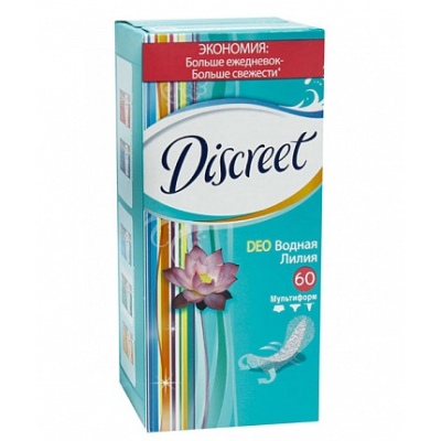 Прокладки Discreet Водная лилия Мультиформа Део 60шт 