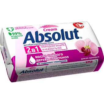 Мыло туалетное Absolut Cream 2в1 Дикая орхидея 90гр
