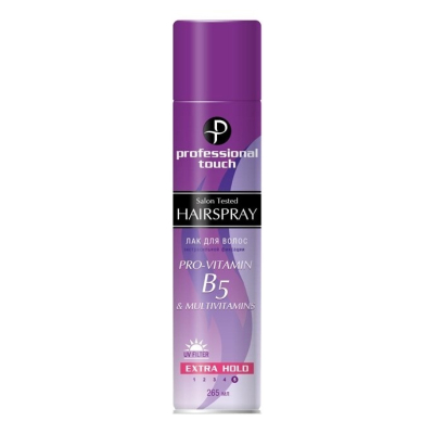 Лак для волос Professional Touch B5 & Multi Vitamins экстра сильная фиксация 265мл 