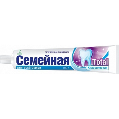 Зубная паста Весна СЕМЕЙНАЯ тотал без футляра 90гр