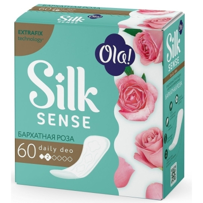 Прокладки Ola Silk Sense Daily Deo Бархатная роза ежедневные 60шт