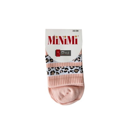 Носки женские MiNiMi STYLE 4602-1 с рисунком по резинке GATTARA (Кубики) Rosa Antico 35/38