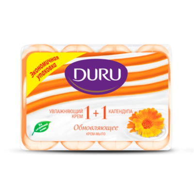 Мыло туалетное DURU 1+1 Календула  4*80гр