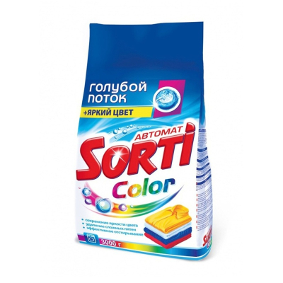 Стиральный порошок Sorti Автомат Колор 3кг 