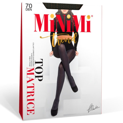 Колготки MiNiMi TOP MATRICE 70 Moka 2 микрофибра с рисунком