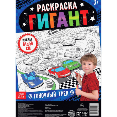 Раскраска гигант Гоночный трек 4785571
