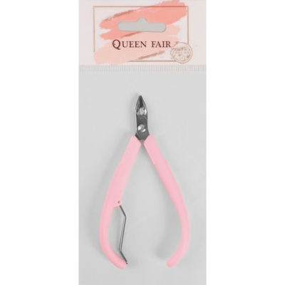 Кусачки маникюрные для кутикулы QUEEN FAIR 10см, длина лезвия - 8 мм, цвет розовый 847274