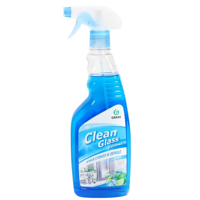 Чистящее средство для стекол Clean Glass GRASS Голубая лагуна 600мл  