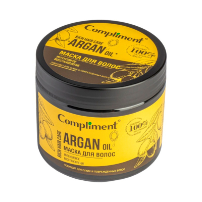 Маска для волос Compliment Rich Hair Care Интенсивное восстановление ARGAN OIL 400мл
