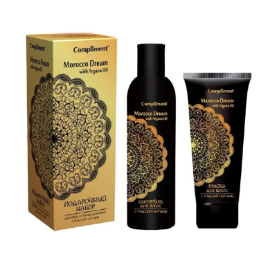 Подарочный набор женский Сompliment Argana/Hamam №128 Morocco Dream (шампунь 250мл + маска для волос 200мл) 