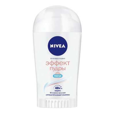 Дезодорант твердый NIVEA женский Эффект пудры Fresh 50мл 