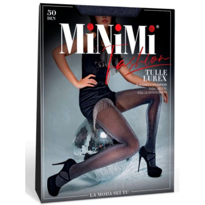Колготки MiNiMi TULLE LUREX 50 Blue 3 тюль с люрексом