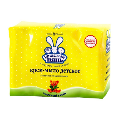 Мыло детское ушастый НЯНЬ Алоэ 4*100гр 