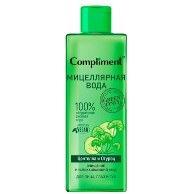 Мицеллярная вода Compliment Green Only Центелла и Огурец 400мл /12/