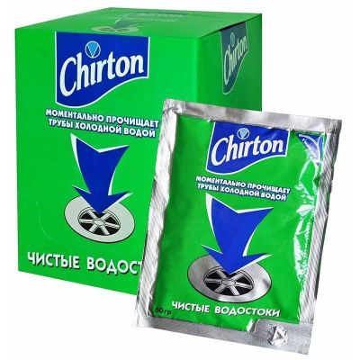 Чистящее средство для прочистки труб холодной водой Chirton 60гр