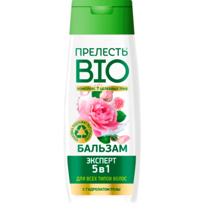Бальзам для волос Прелесть Биос гидролатом розы 5в1 для поврежденных и секущтхся 250мл