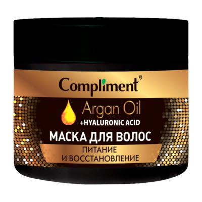Маска для волос Compliment Argan Oil+ Hyaluronic Acid Питание и восстановление 300мл