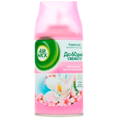 Освежитель воздуха AIR WICK сменный блок Розовая магнолия и цветущая вишня 250мл