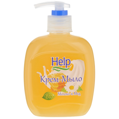 Мыло жидкое Help Молоко и мед с дозатором 300мл