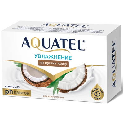Мыло туалетное Весна Aquatel Крем кокосовое молочко 90гр