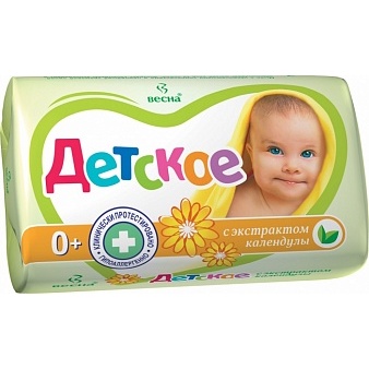 Мыло детское Весна С экстрактом календулы 90гр 
