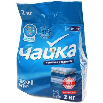 Стиральный порошок Чайка Ручная Свежий ветер 2кг 