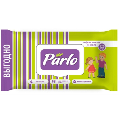 Салфетки влажные детские Parlo 120шт 