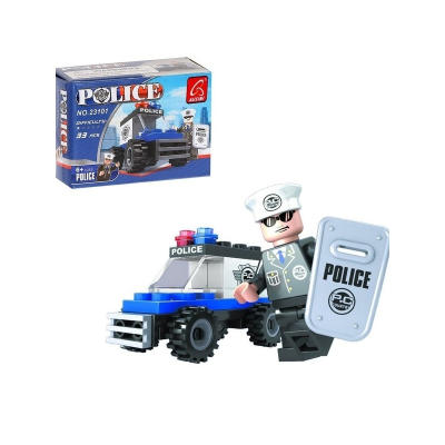 Игрушка Конструктор Полицейский джип 33детали 460612