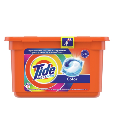 Стиральный порошок Tide Автомат Гель Капсулы Колор 10 х 16,8гр
