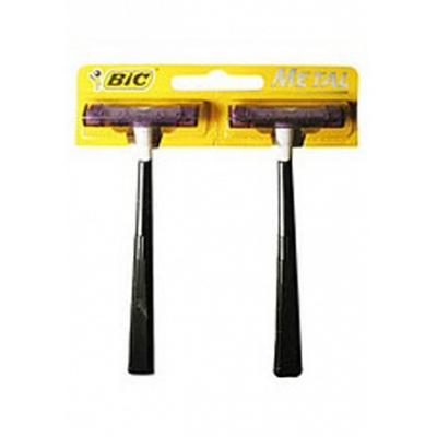 Станки одноразовые для бритья BiC Металл на карте с одним лезвием 1шт