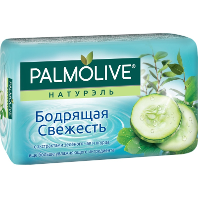 Мыло туалетное PALMOLIVE Натурэль Бодрящая свежесть (зеленый чай и огурец) 90гр 