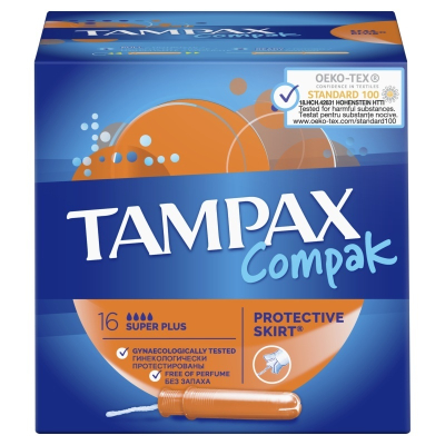 Тампоны Тамpax compak Супер Плюс с апликатором 16шт