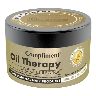 Маска для волос Compliment Oil Therapy с маслом арганы, макадамии, кокоса и ши,  для всех типов воло