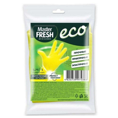 Перчатки Master FRESH ЭКО  резиновые средний размер S/M