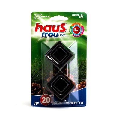Кубик д/унитаза HAUS FRAU 2*40г Хвойный лес