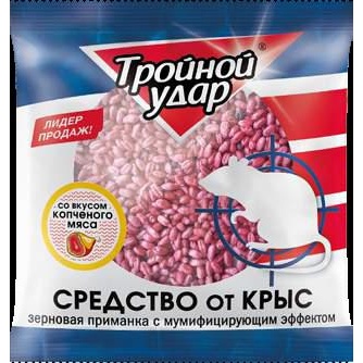 Приманка ДОМОВОЙ Прошка Тройной удар зерно пакет 130гр 