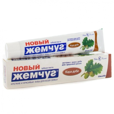 Зубная паста Новый жемчуг Кора дуба 50мл 