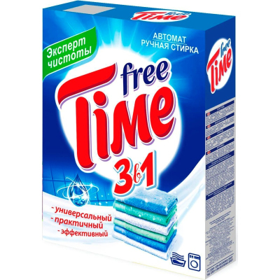 Стиральный порошок FREE TIME Автомат 3в1 350гр 