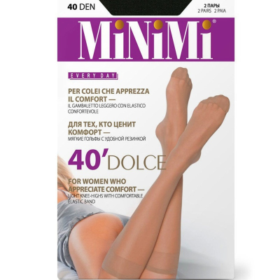 Гольфы женские  MiNiMi синтетические DOLCE 40 nero 2 пары