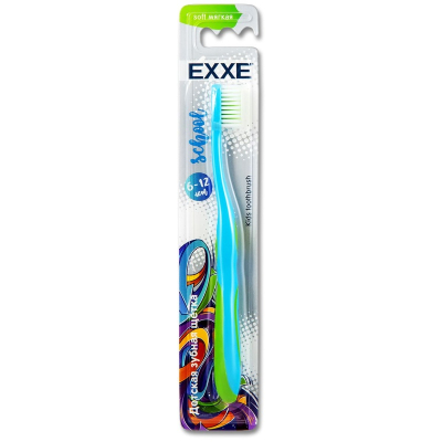 Зубная щетка детская EXXE school 6-12 лет мягкая